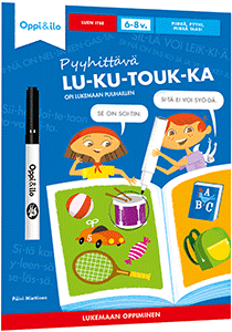 Pyyhittävä LU-KU-TOUK-KA -puuhakirja